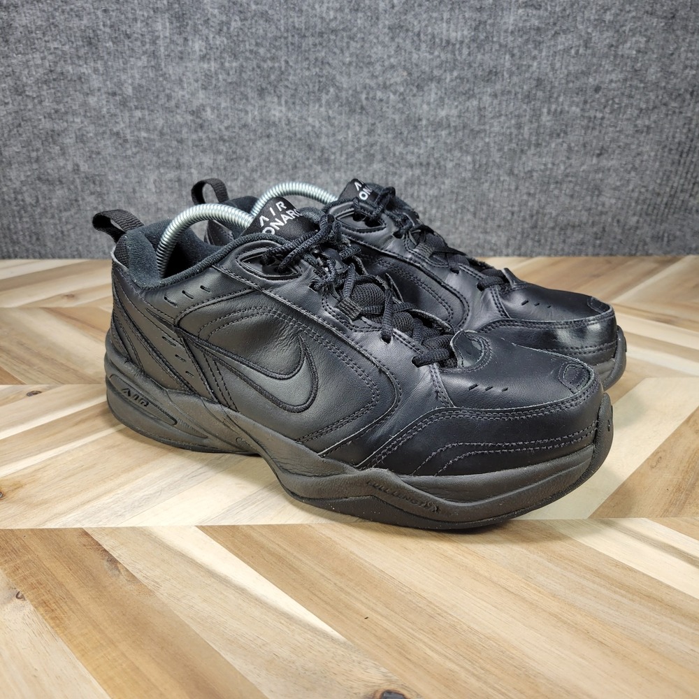 Nike AIR MONARCH IV Mens Size 9.5 4E Wide Black Walking Comfort Shoes Sneakers